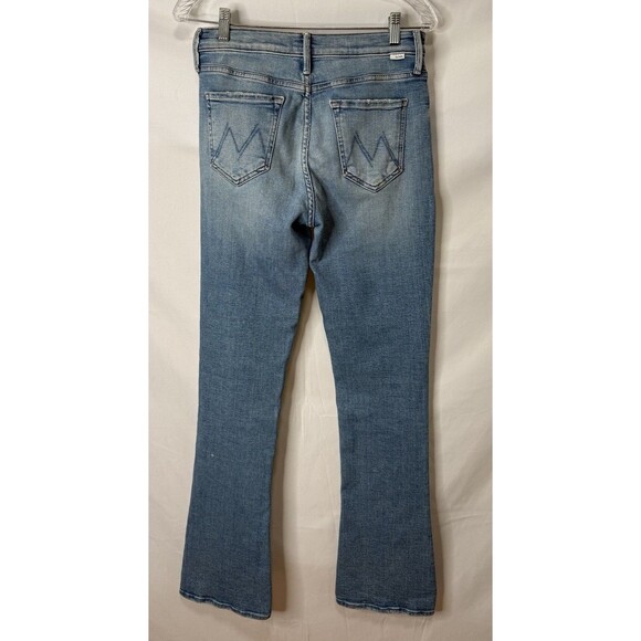 Mother High Waisted Runaway Bootcut Jeans 28 Dropping In Light Denim Blue USA - Picture 8 of 16